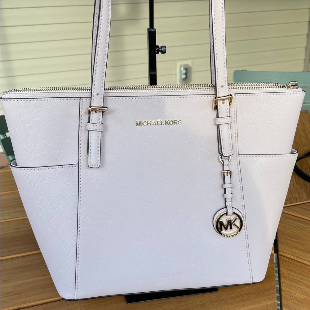 Michael Kors Charlotte pink Leather Tote